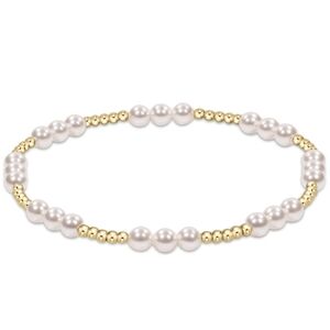 Enewton classic joy pattern 4mm bead bracelet - pearl